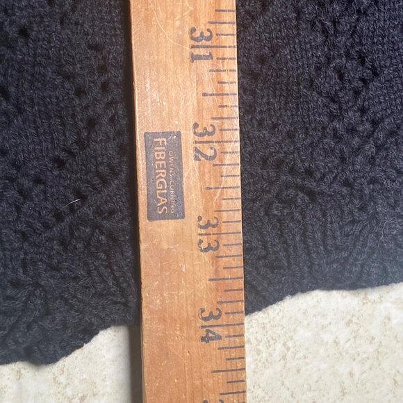 Black Textured Knit Maxi Pencil Skirt With Elastic Waistband Witchy Whimsygoth - Picture 4 of 6